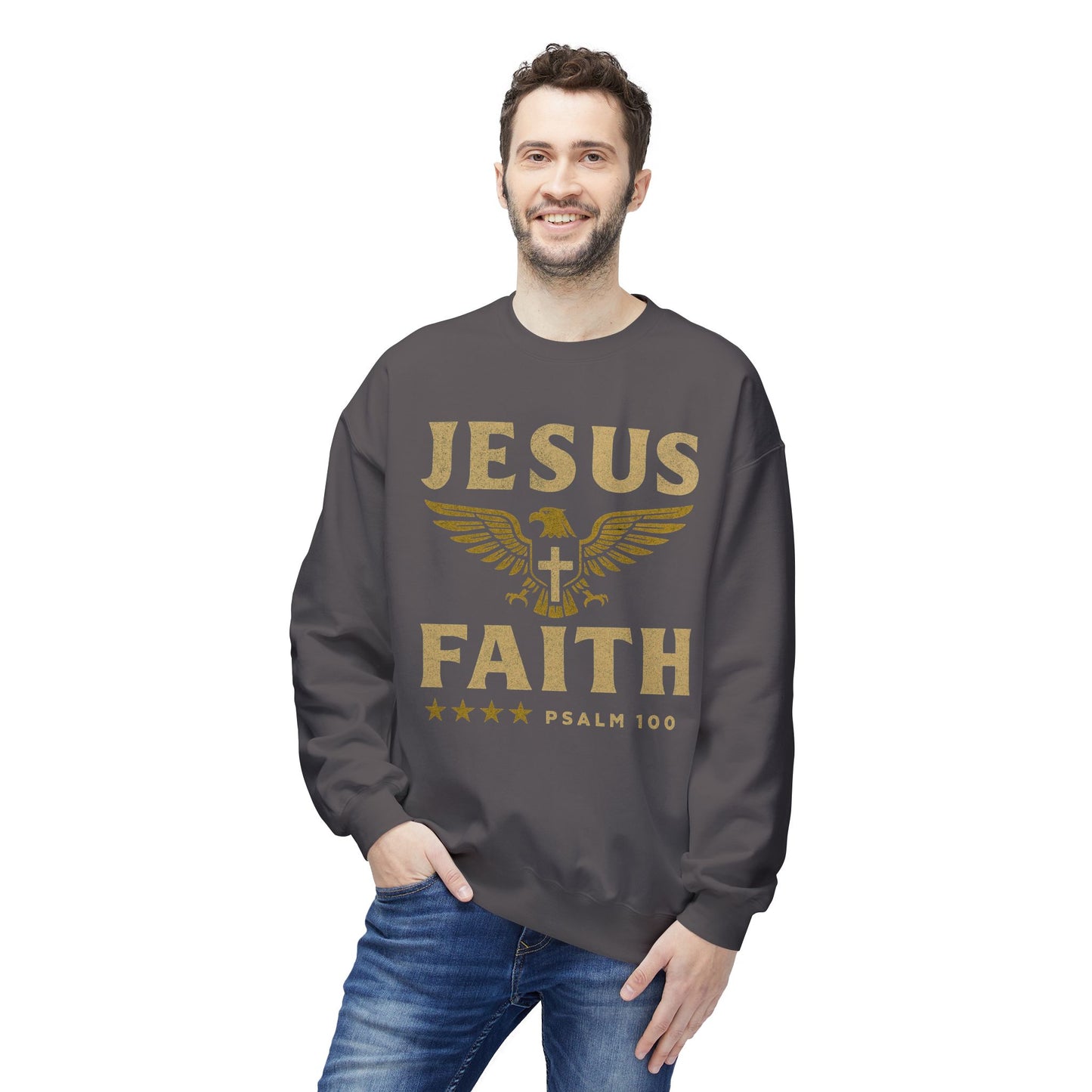 Christian Military Unisex Sweatshirt - Jesus/Faith Design