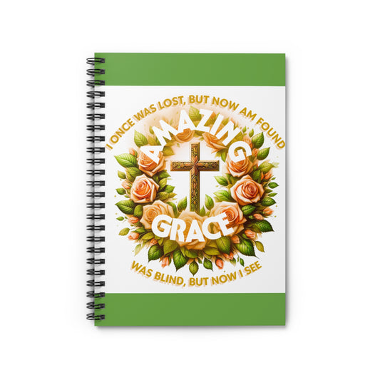 Spiral Notebook - Ruled Line "Amazing Grace"