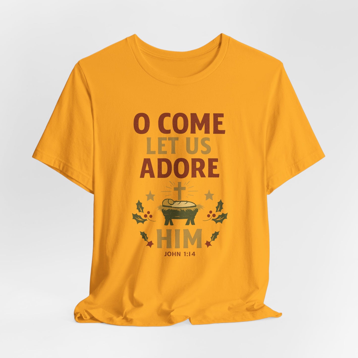 O Come Let Us Adore Him Christmas T-Shirt