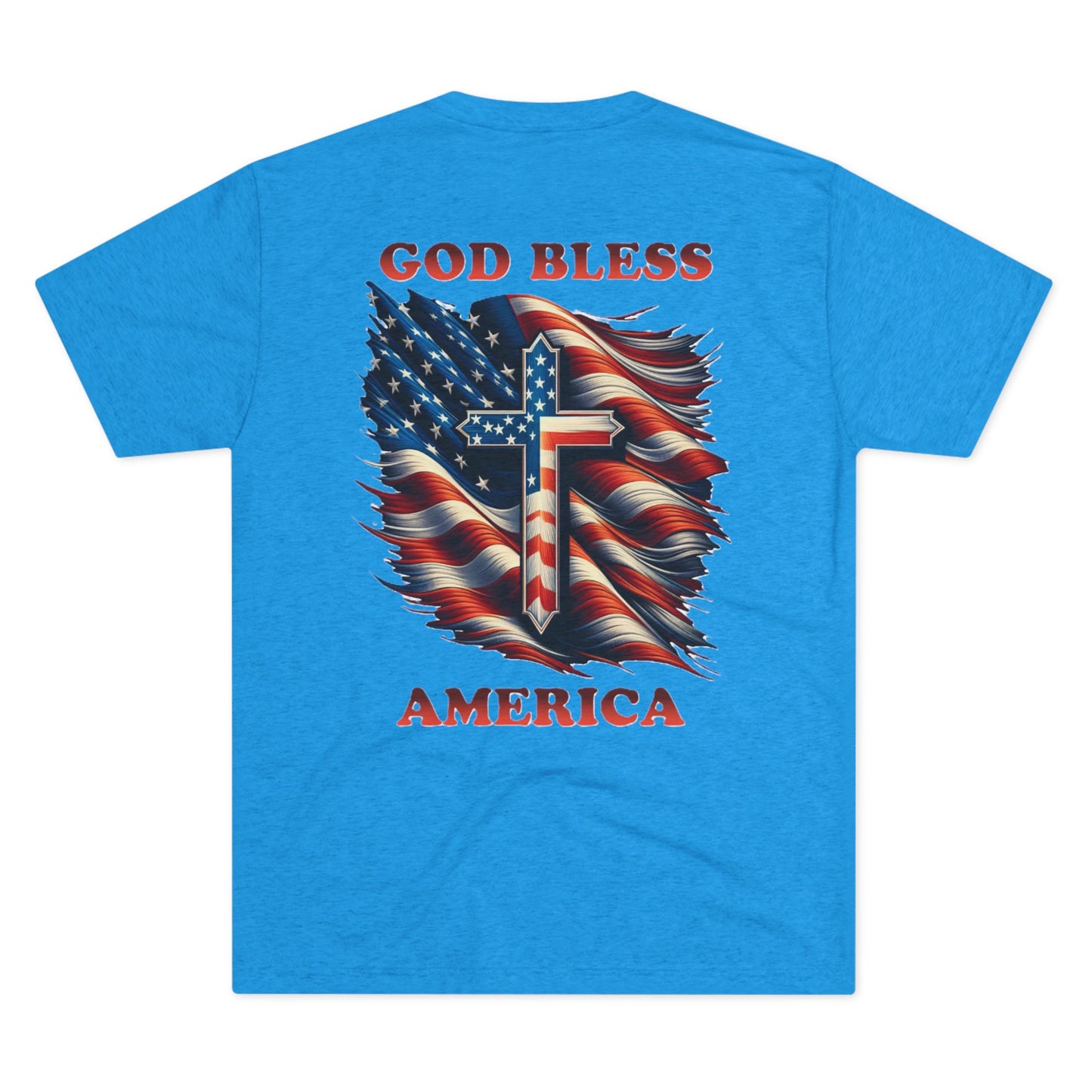 Copy of Unisex Tri-Blend Crew Tee "GOD BLESS AMERICA"