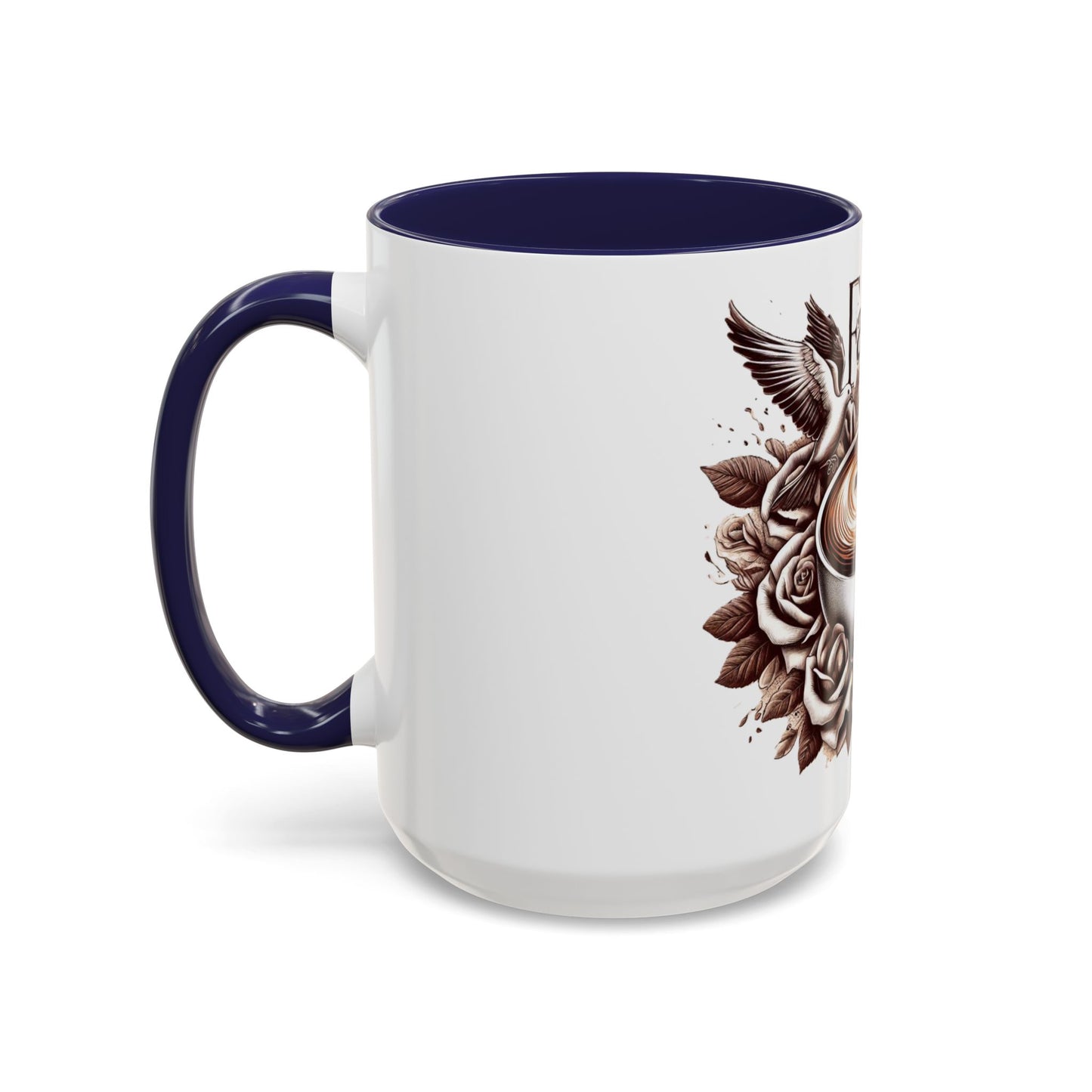 Accent Coffee Mug (11, 15oz) "Faith & Coffee"