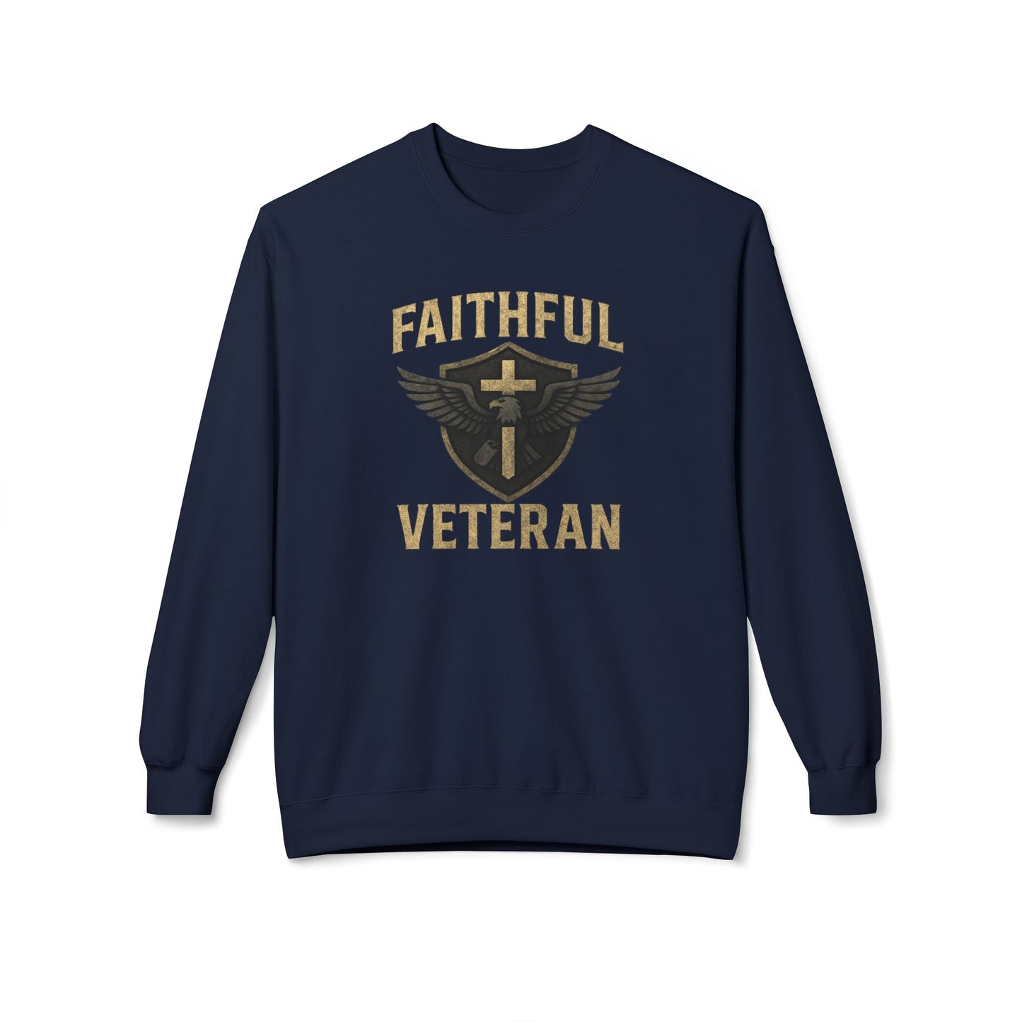 Crewneck Sweatshirt Faithful Veteran Design
