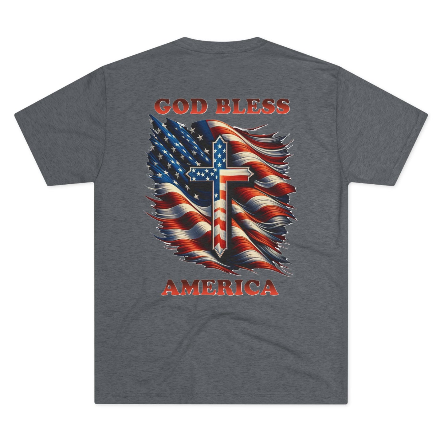 Copy of Unisex Tri-Blend Crew Tee "GOD BLESS AMERICA"