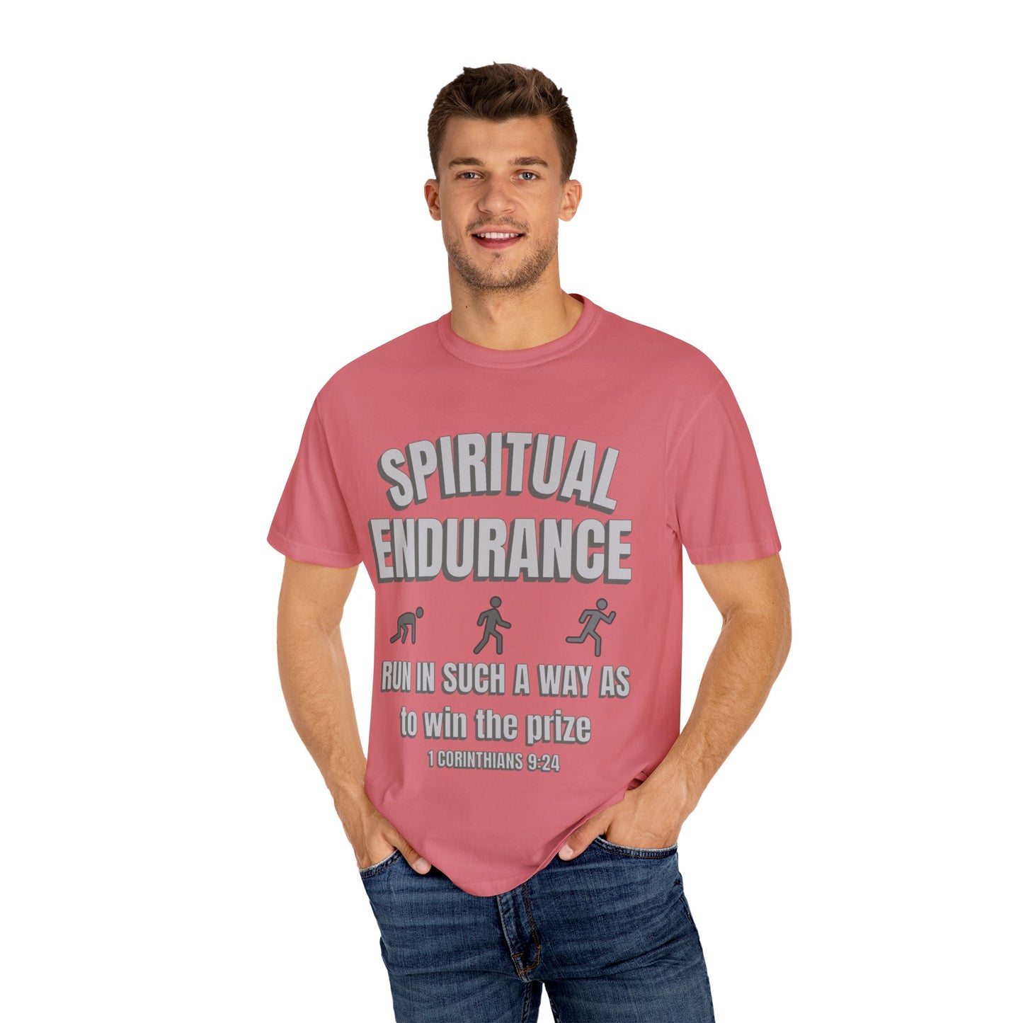 Copy of Christian Verse 1 Corinthians 9:24 Garment-Dyed T-shirt