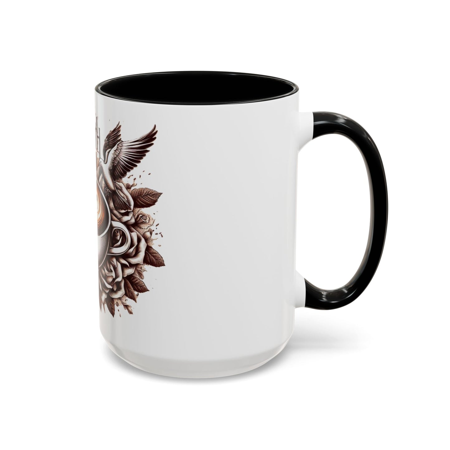 Accent Coffee Mug (11, 15oz) "Faith & Coffee"