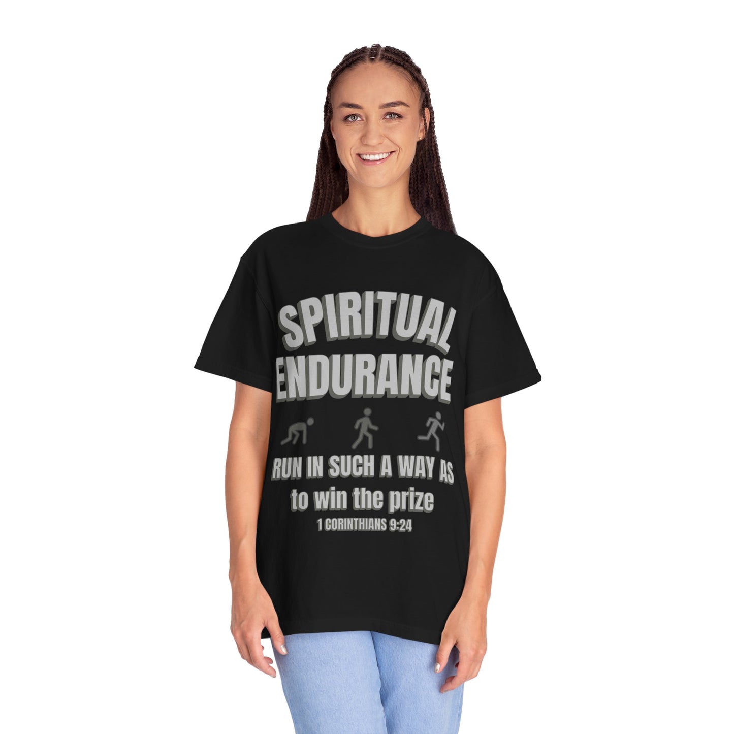 Christian Verse 1 Corinthians 9:24 Garment-Dyed T-shirt