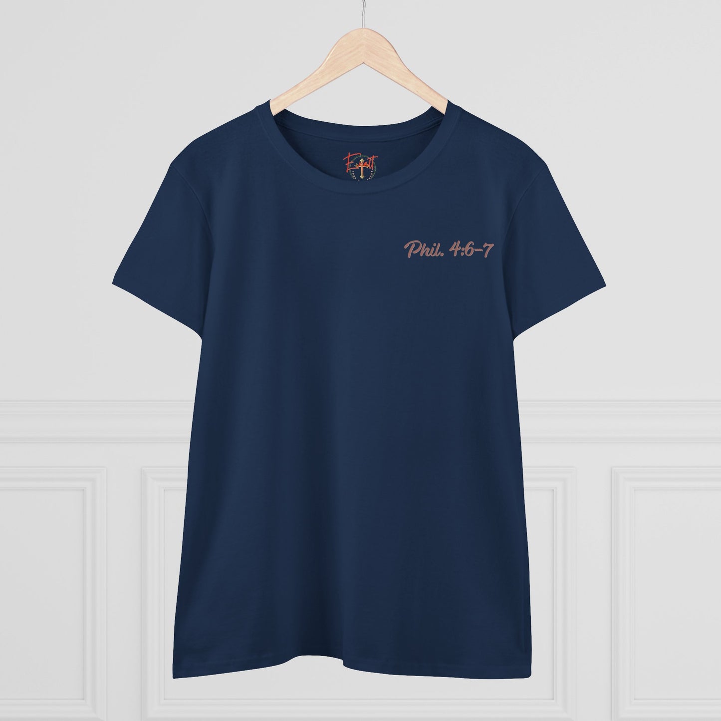 Women's Tee with Heart and Praying Hands Design