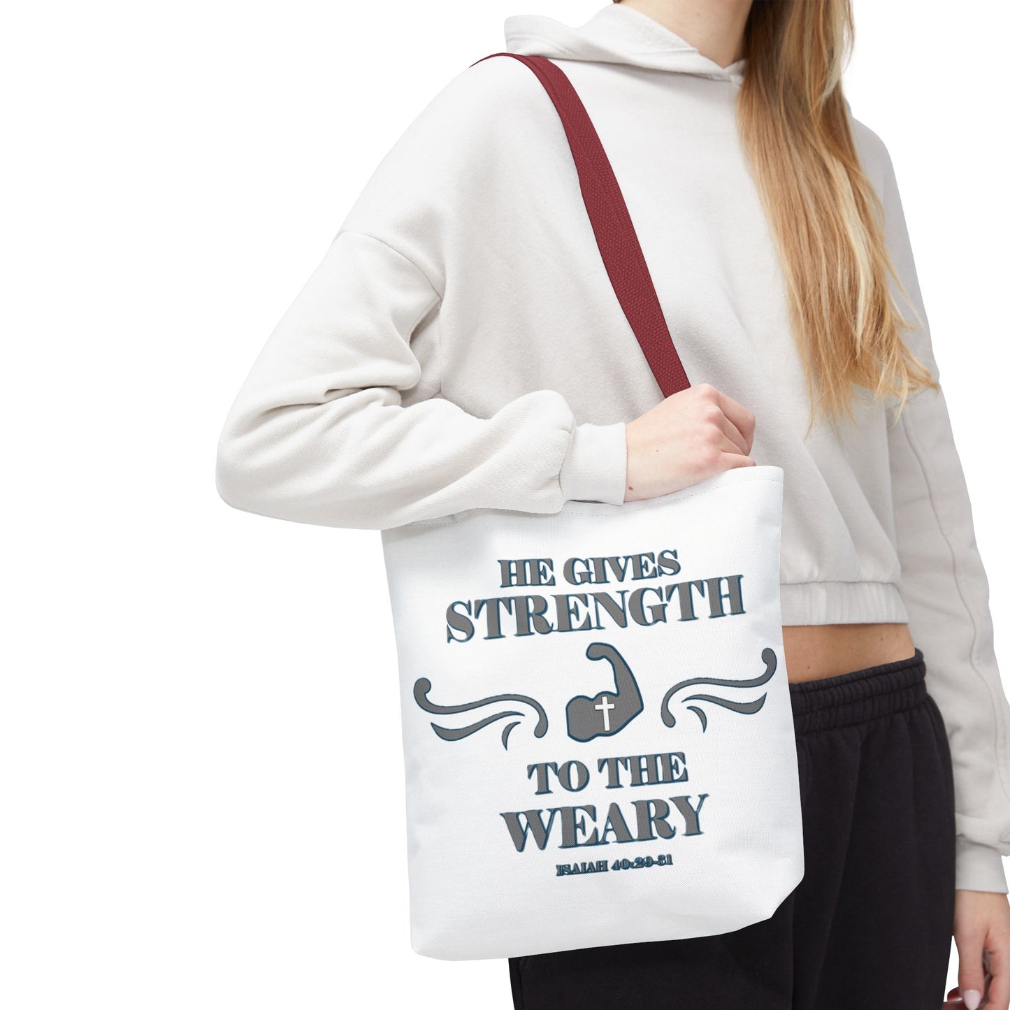 Tote Bag with Bible Verse Isaiah 40:29-31