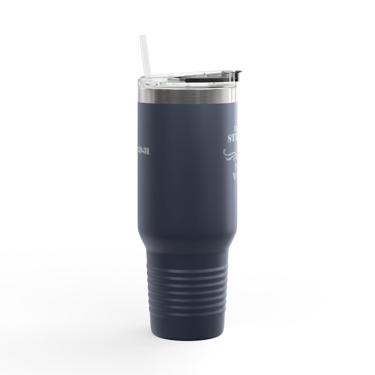 Travel Mug - Bible Verse 'He gives Strength to the Weary' Isaiah 40:29-31