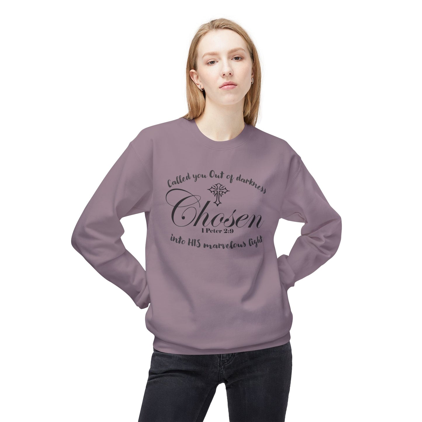 Christian Sweatshirt 1 Peter 2:9 Verse