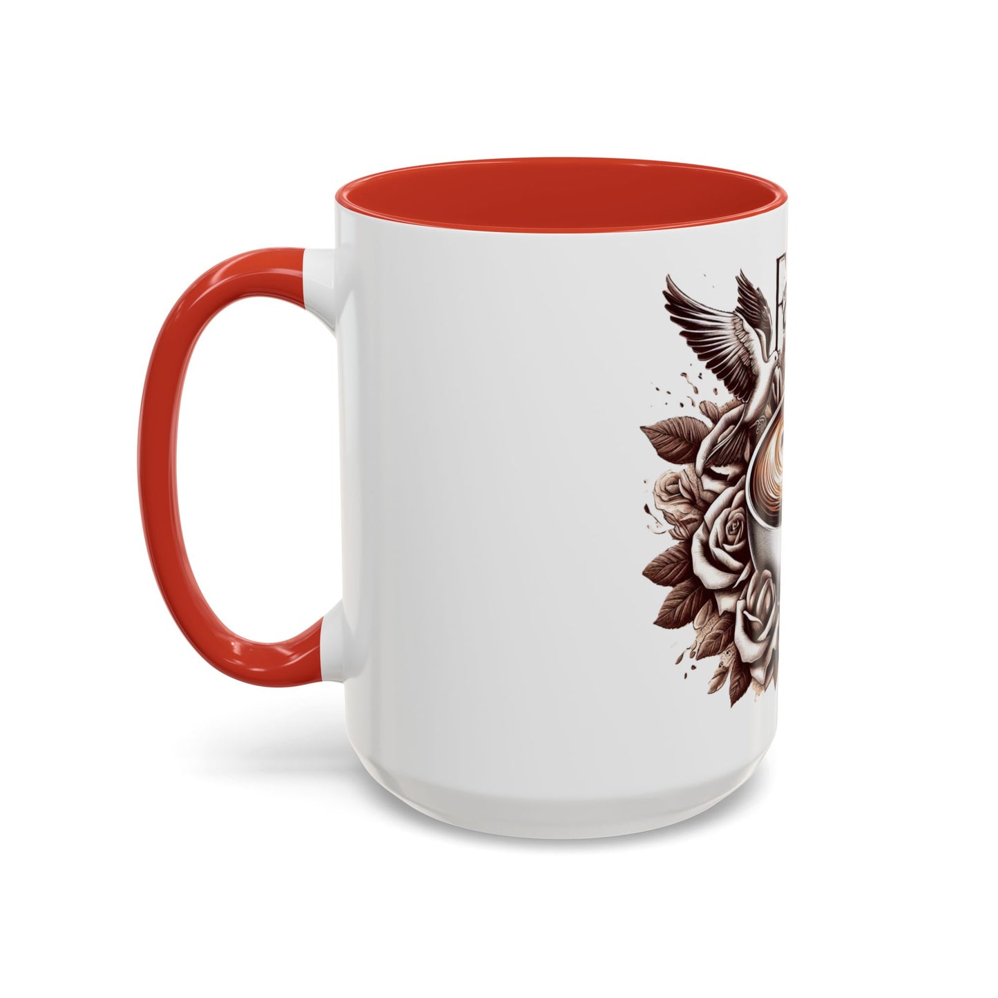 Accent Coffee Mug (11, 15oz) "Faith & Coffee"