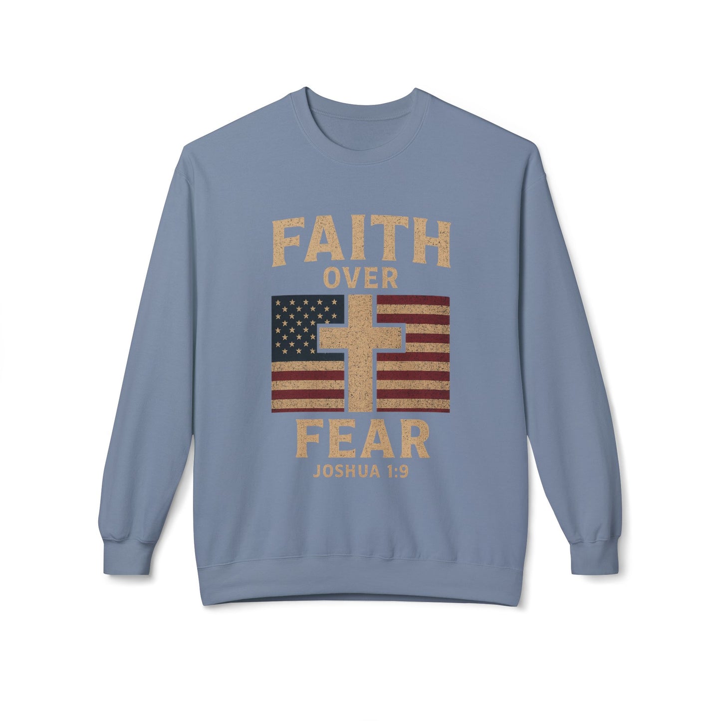 Faith Over Fear Christian Cross Sweatshirt