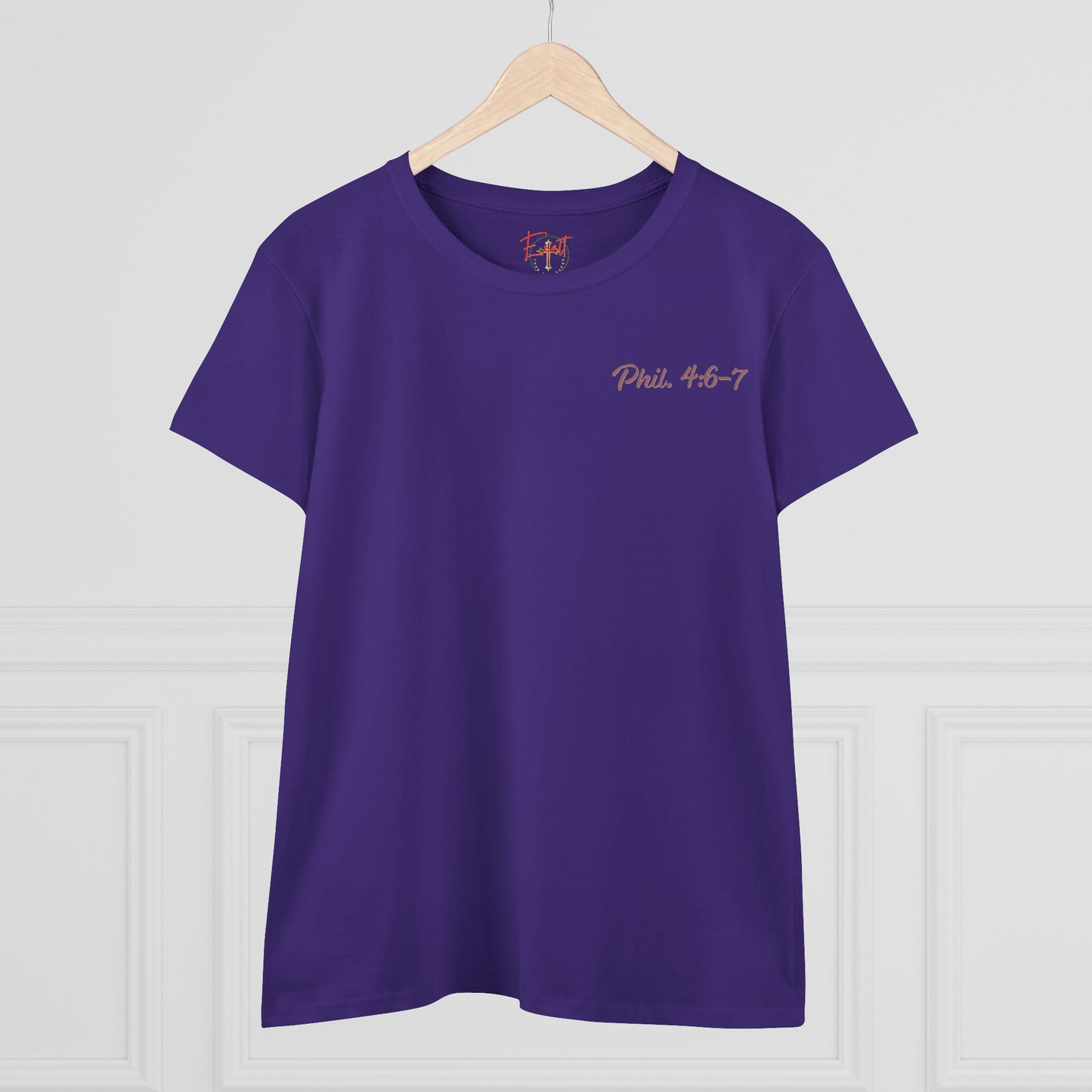 Women's Tee with Heart and Praying Hands Design