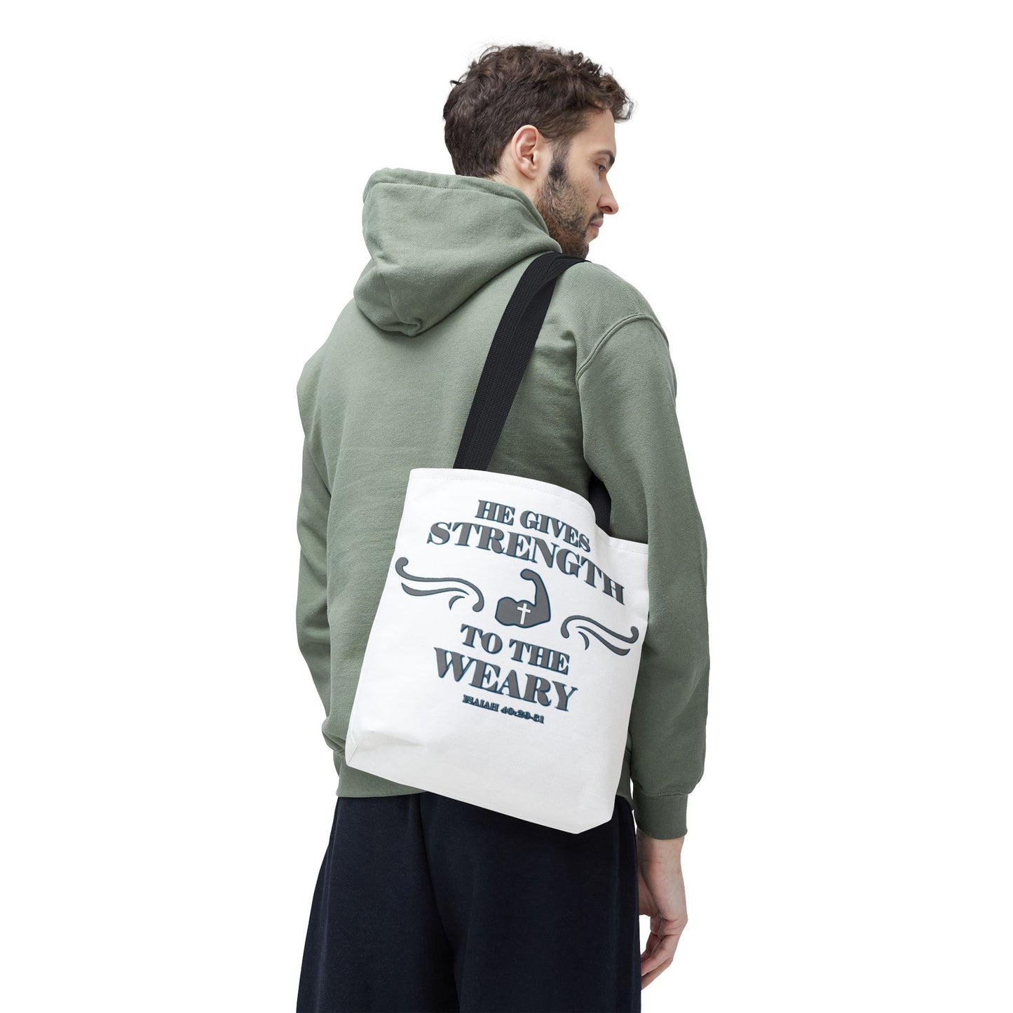 Tote Bag with Bible Verse Isaiah 40:29-31