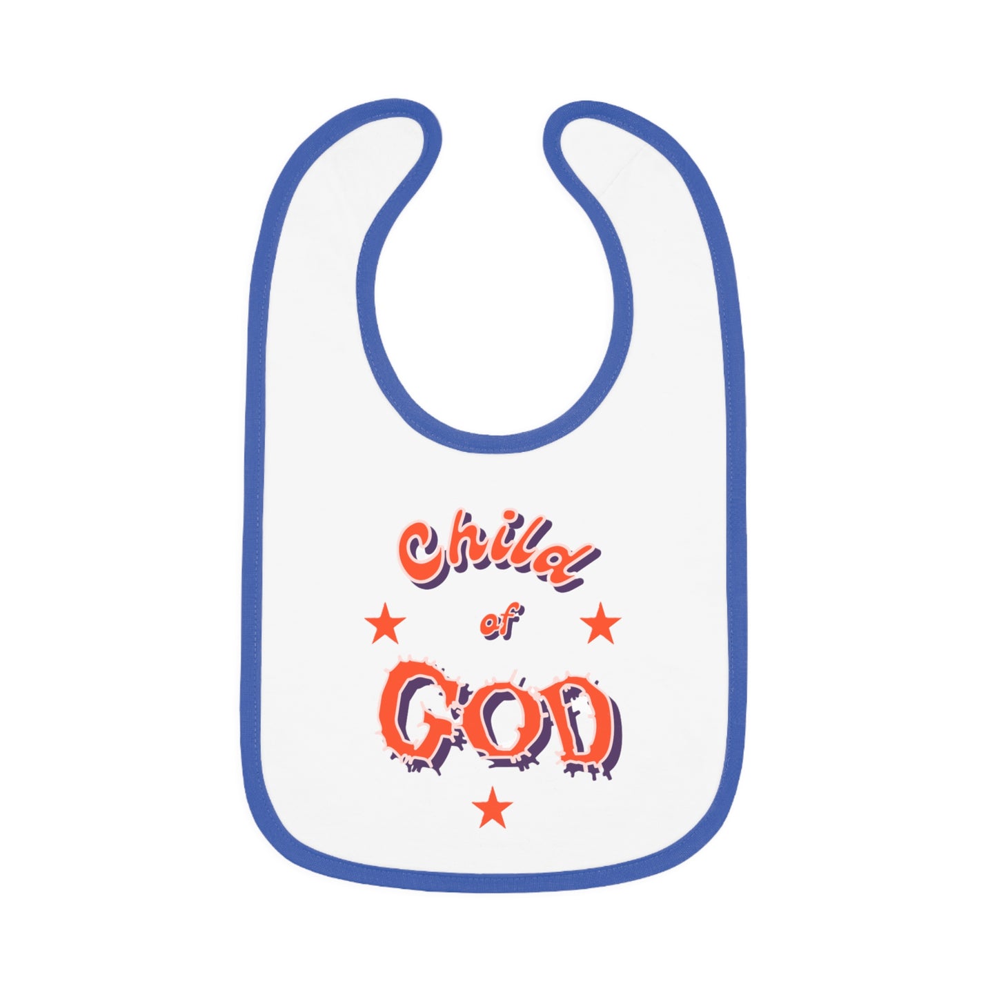Baby Contrast Trim Jersey Bib "Child of GOD"