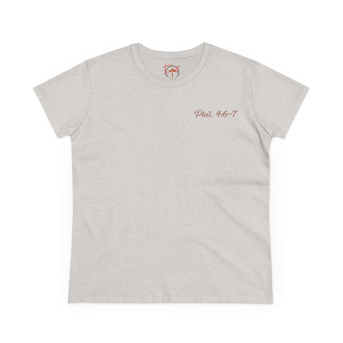Women's Tee with Heart and Praying Hands Design