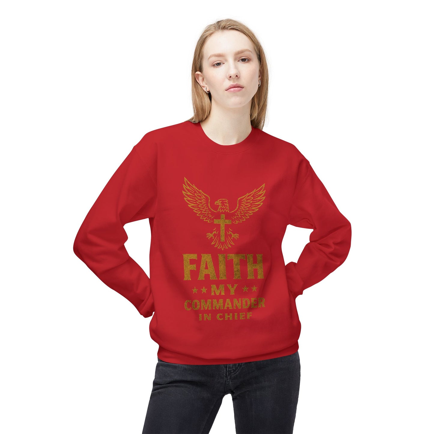 Sweatshirt - Military Christians: 'Faith is my Commander in Chief'