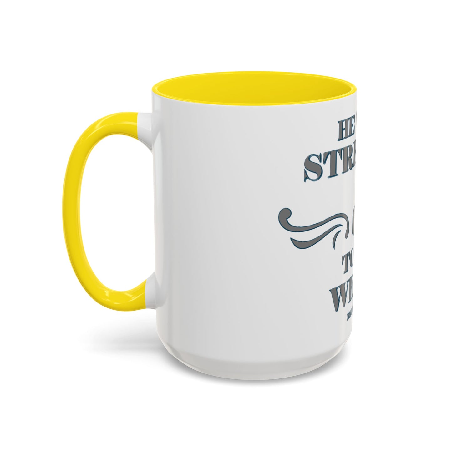 Mug - Bible Verse Isaiah 40:29-31 'He gives Strength to the Weary'