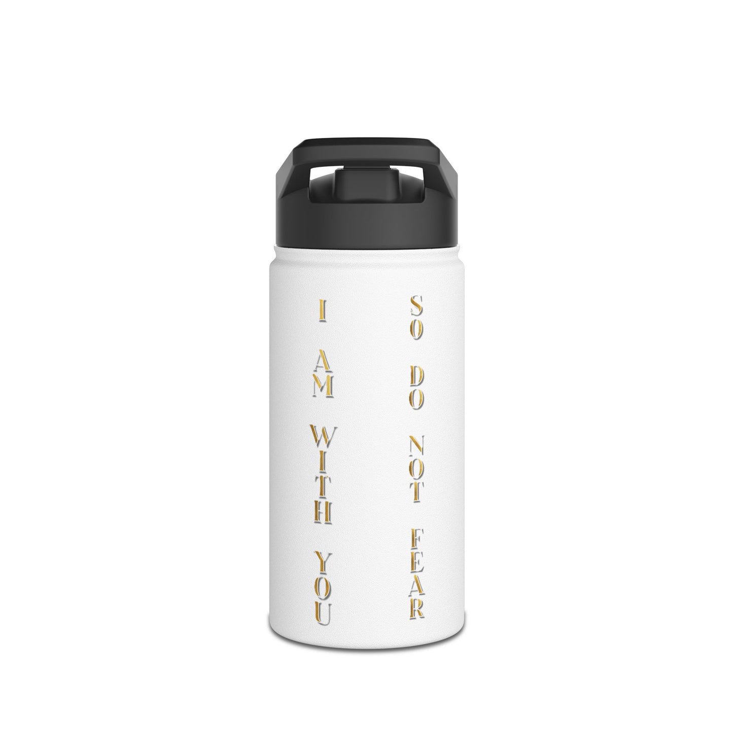 Stainless Steel Water Bottle, "Jesus take the Wheel", Standard Lid