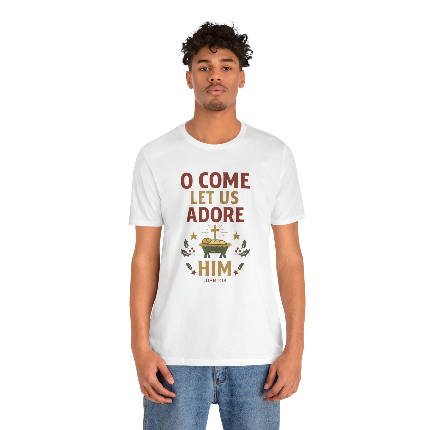 O Come Let Us Adore Him Christmas T-Shirt