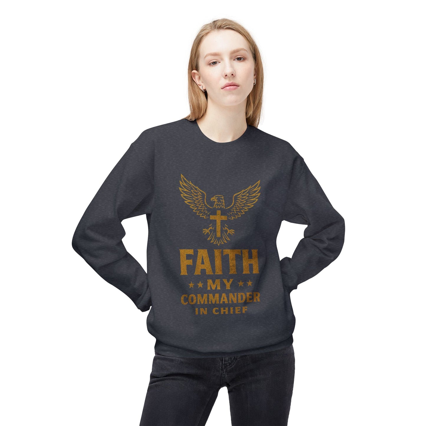 Sweatshirt - Military Christians: 'Faith is my Commander in Chief'