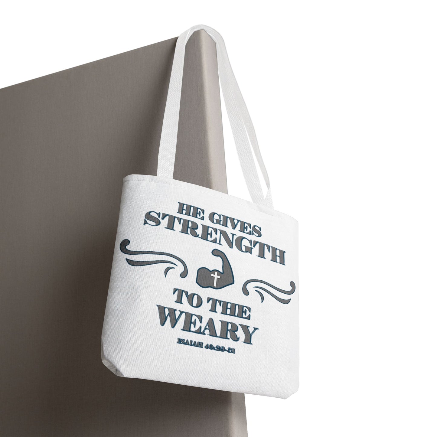 Tote Bag with Bible Verse Isaiah 40:29-31