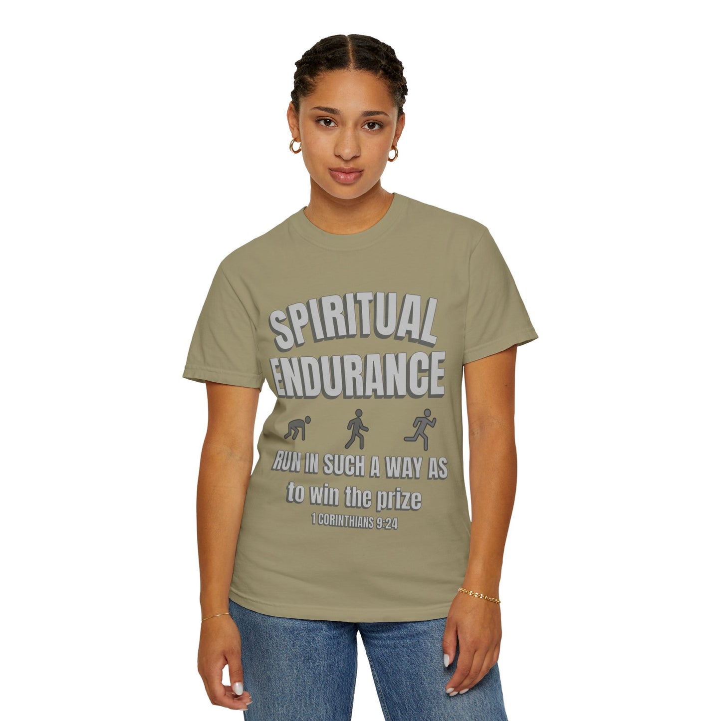Christian Verse 1 Corinthians 9:24 Garment-Dyed T-shirt