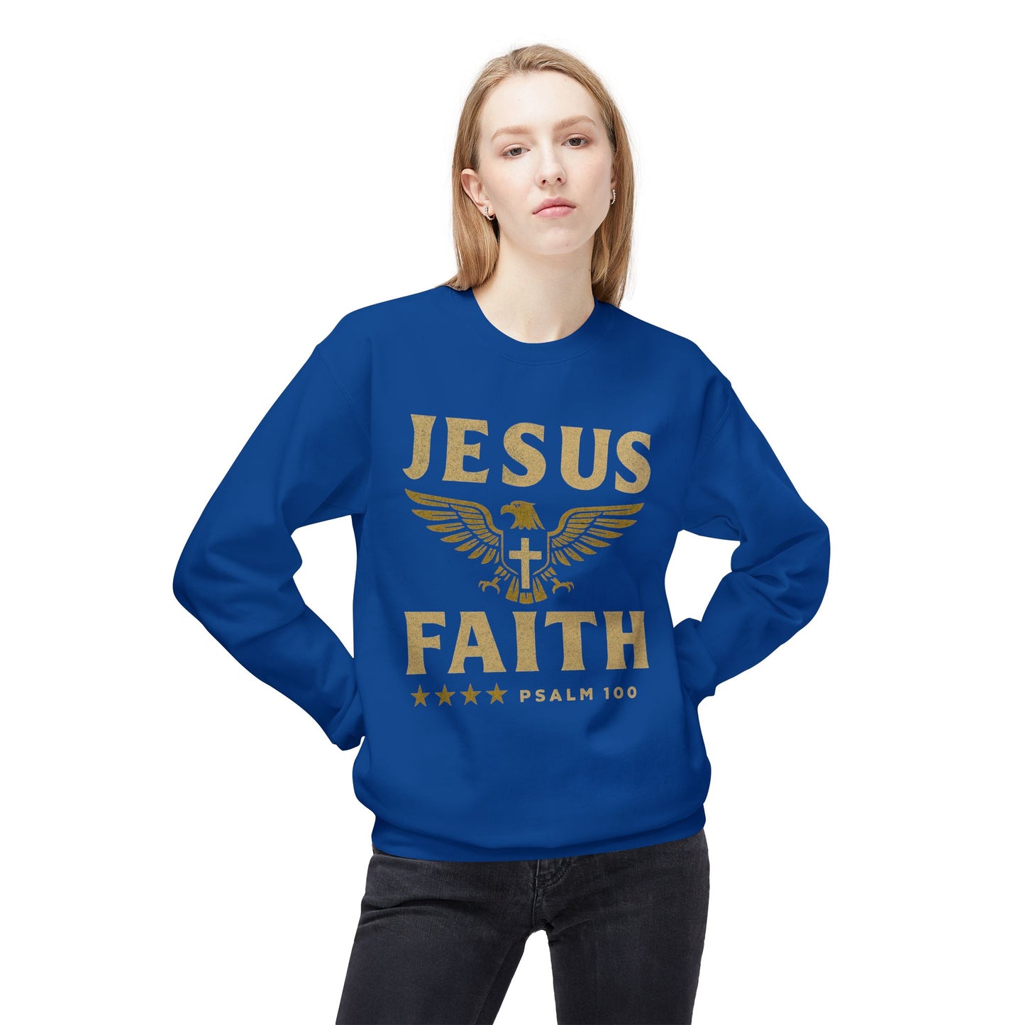 Christian Military Unisex Sweatshirt - Jesus/Faith Design