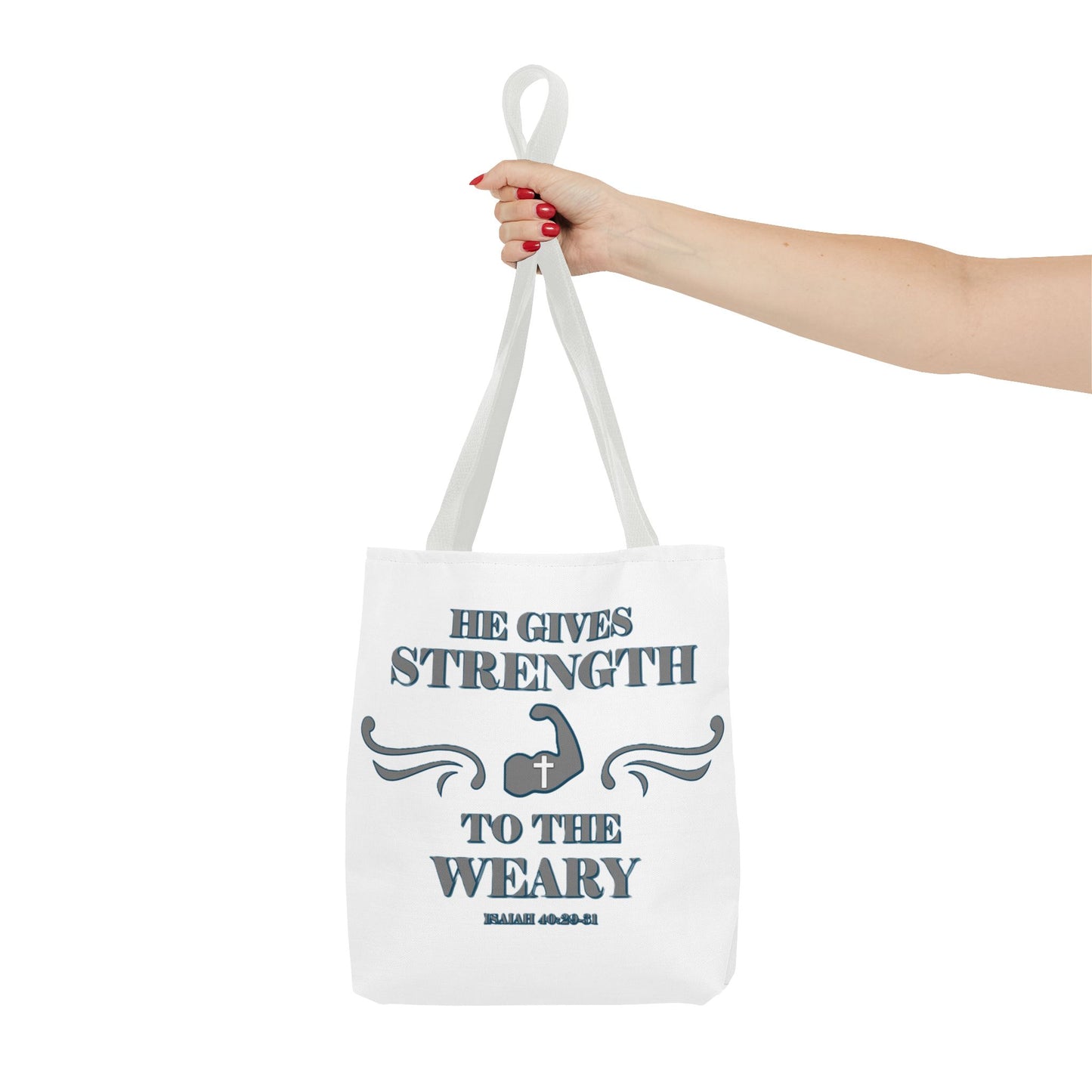 Tote Bag with Bible Verse Isaiah 40:29-31