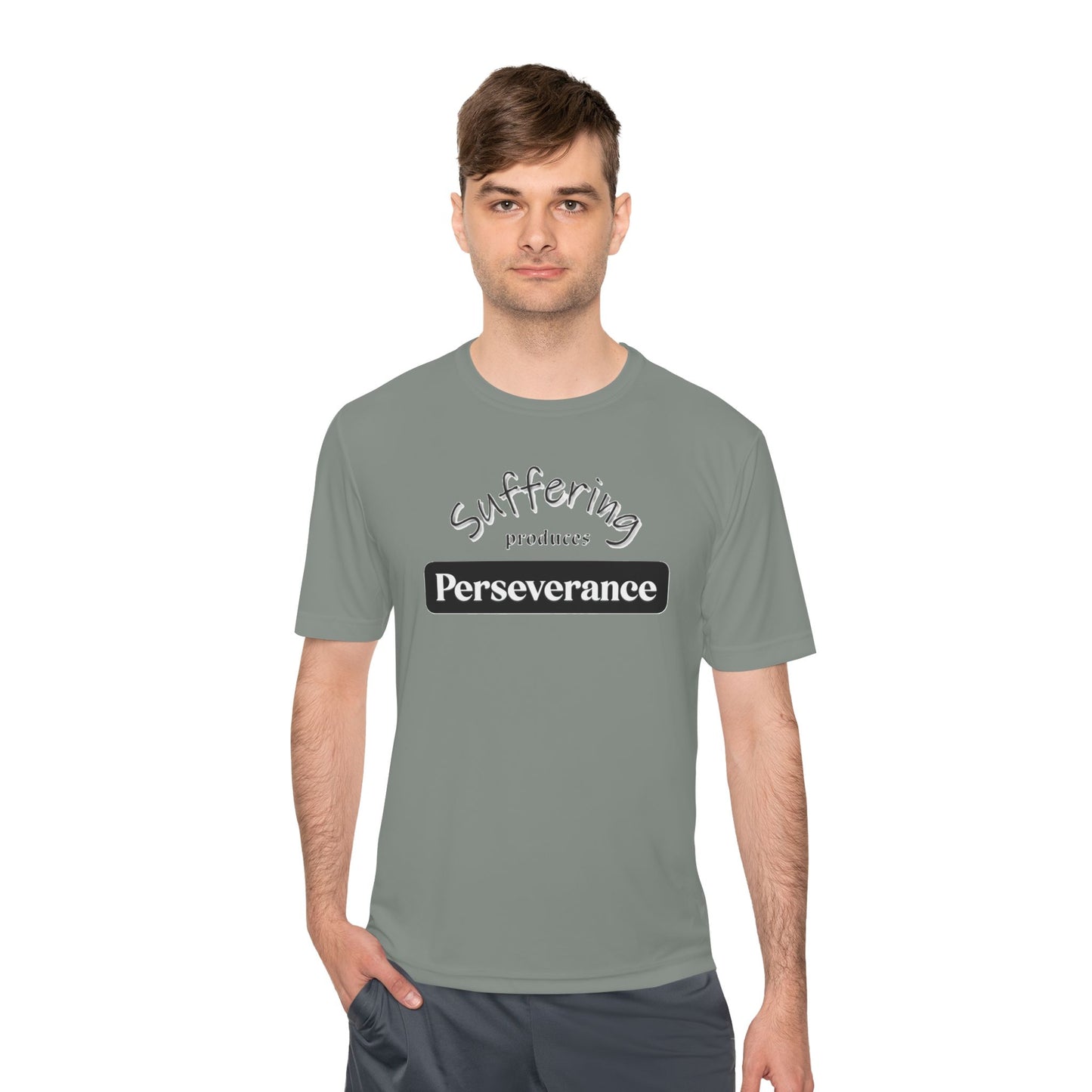 Unisex Moisture "Suffering Produces Perseverance" Wicking Tee