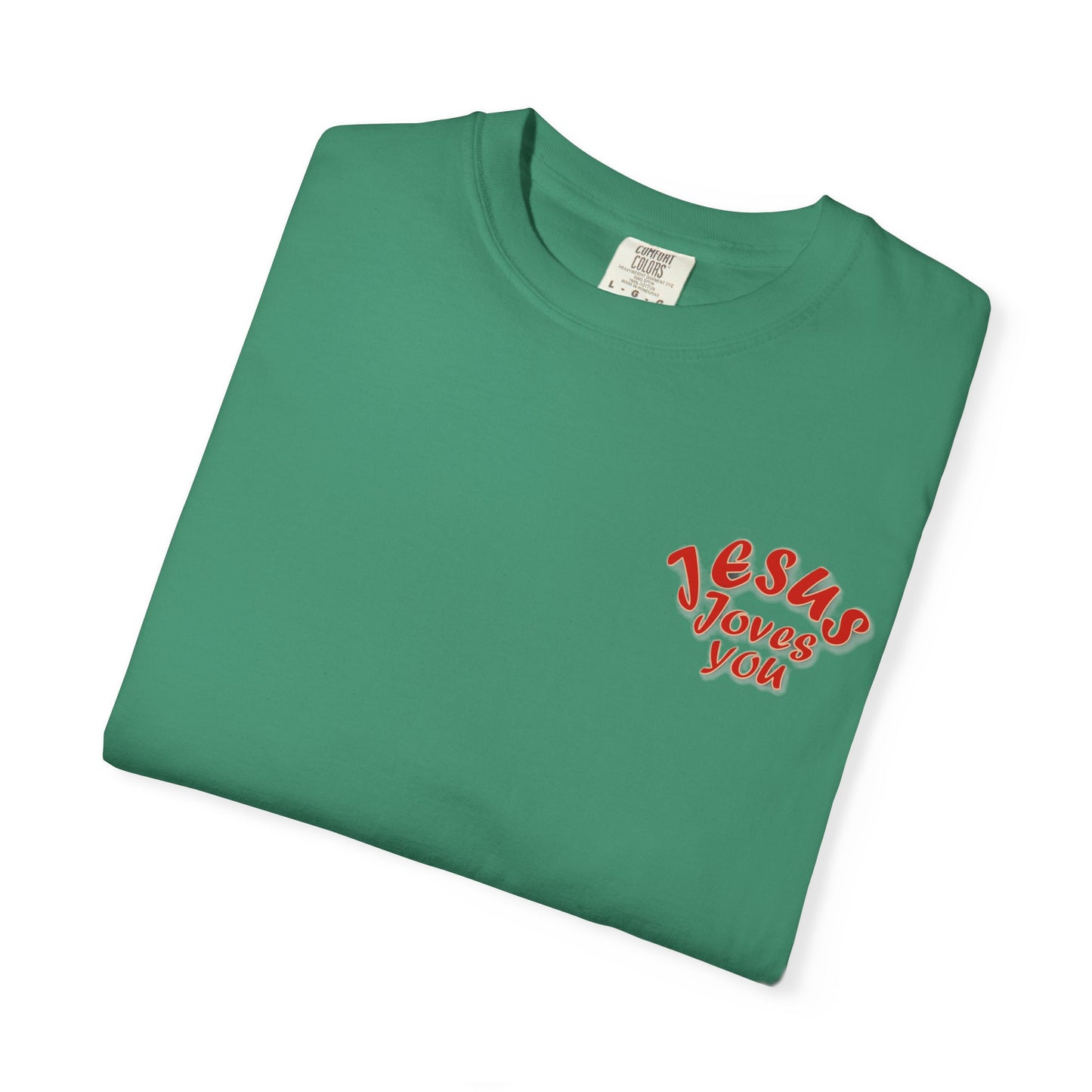 Christian Cross Heart Unisex T-shirt - Jesus Loves You Design