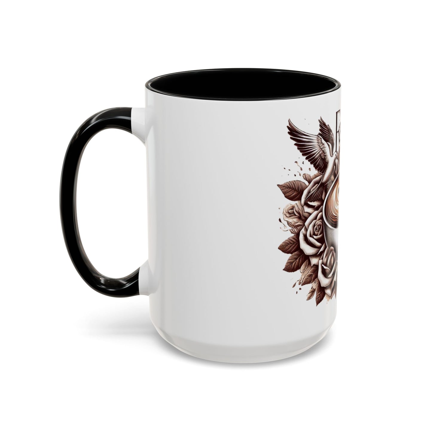 Accent Coffee Mug (11, 15oz) "Faith & Coffee"