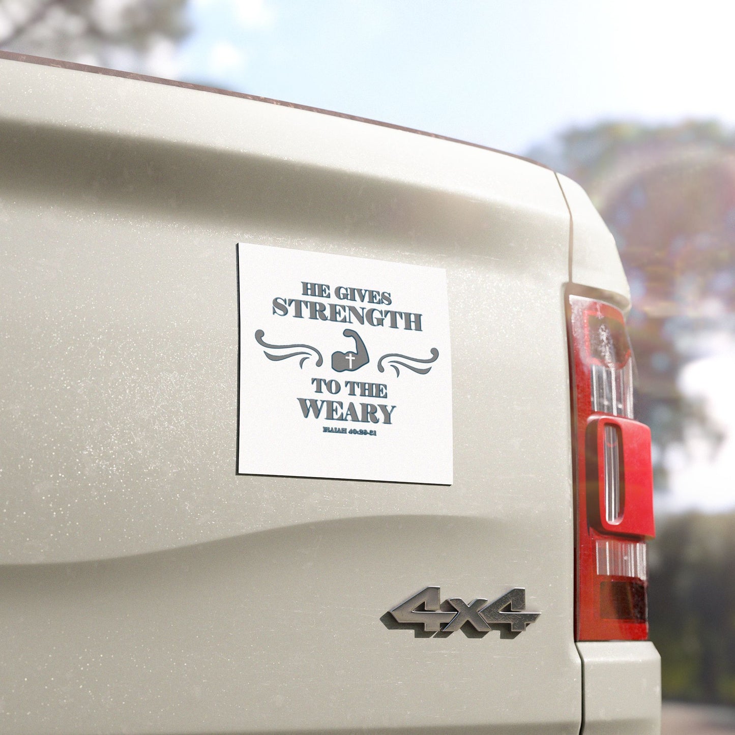 Car Magnets - Bible Verse 'He gives Strength to the Weary' Isaiah 40:29-31
