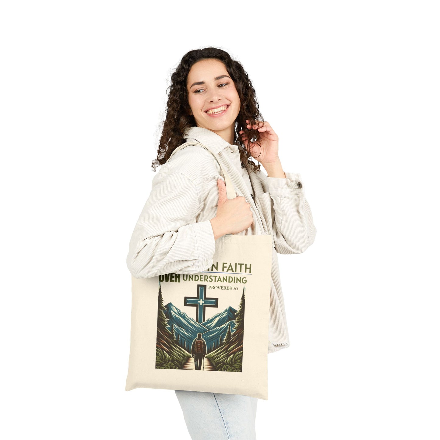 Tote Bag with Bible Verse Proverbs 3:5