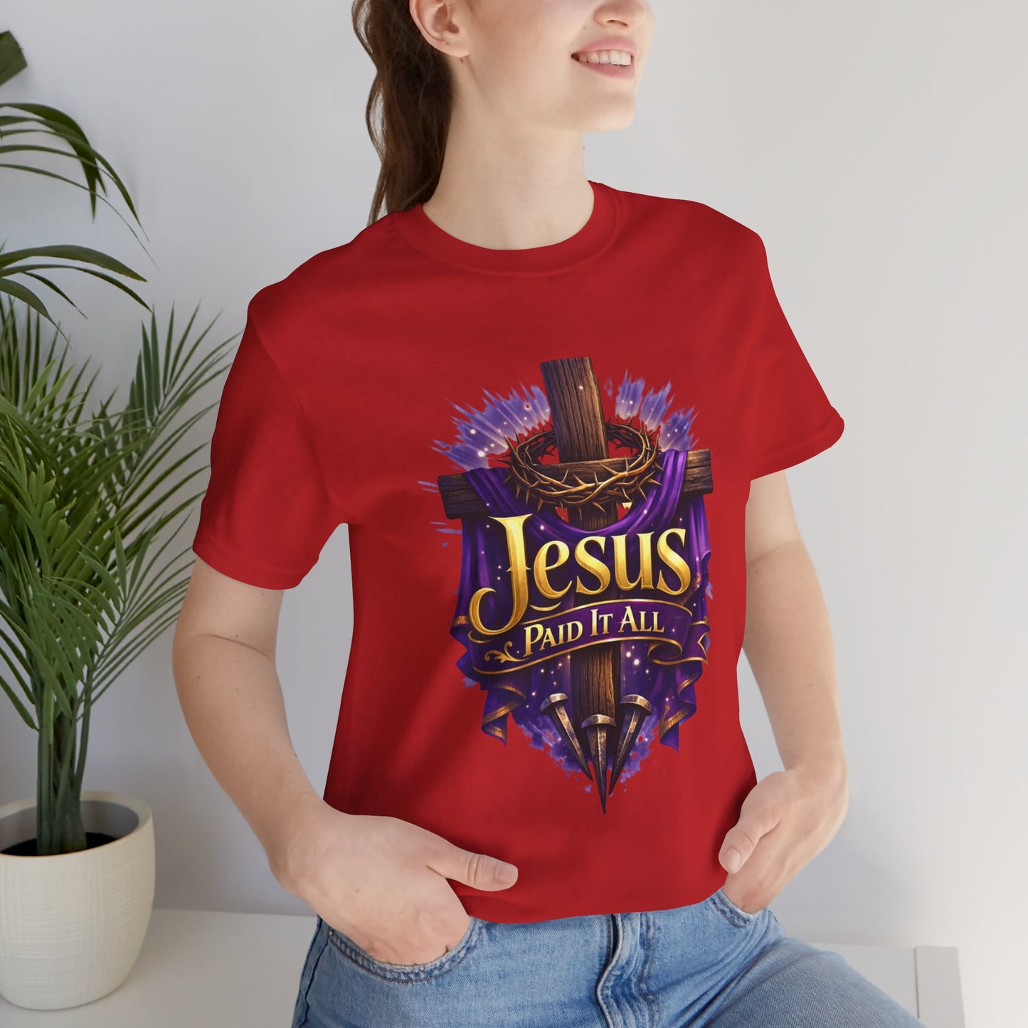 Jesus Paid It All Christian Cross Tee