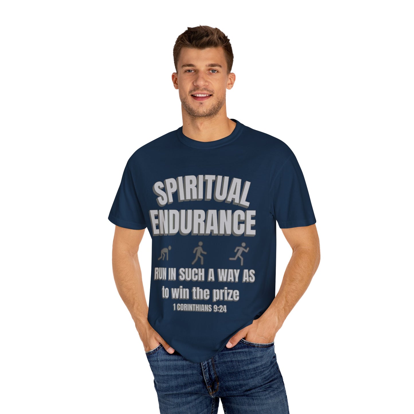Christian Verse 1 Corinthians 9:24 Garment-Dyed T-shirt