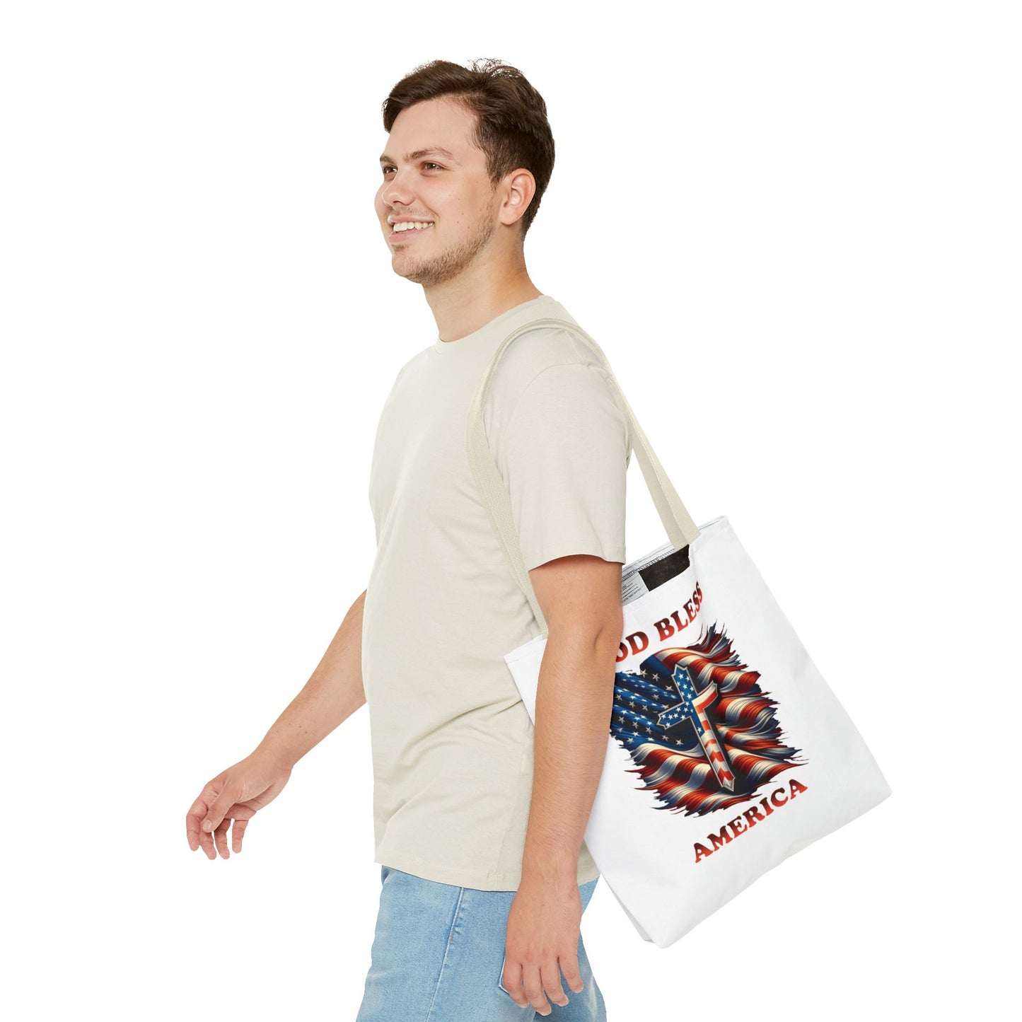 Tote Bag (AOP) "GOD BLESS AMERICA"