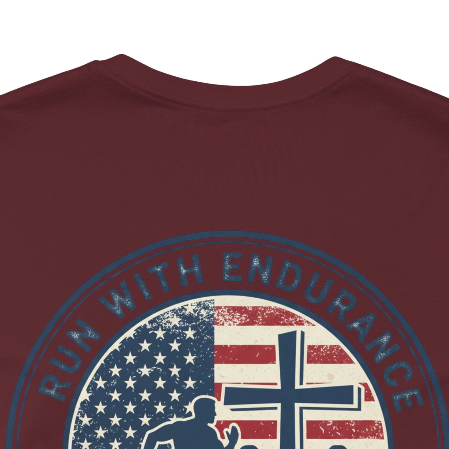 Hebrews 12:1-2 'Run With Endurance' T-Shirt — Inspirational Christian Tee