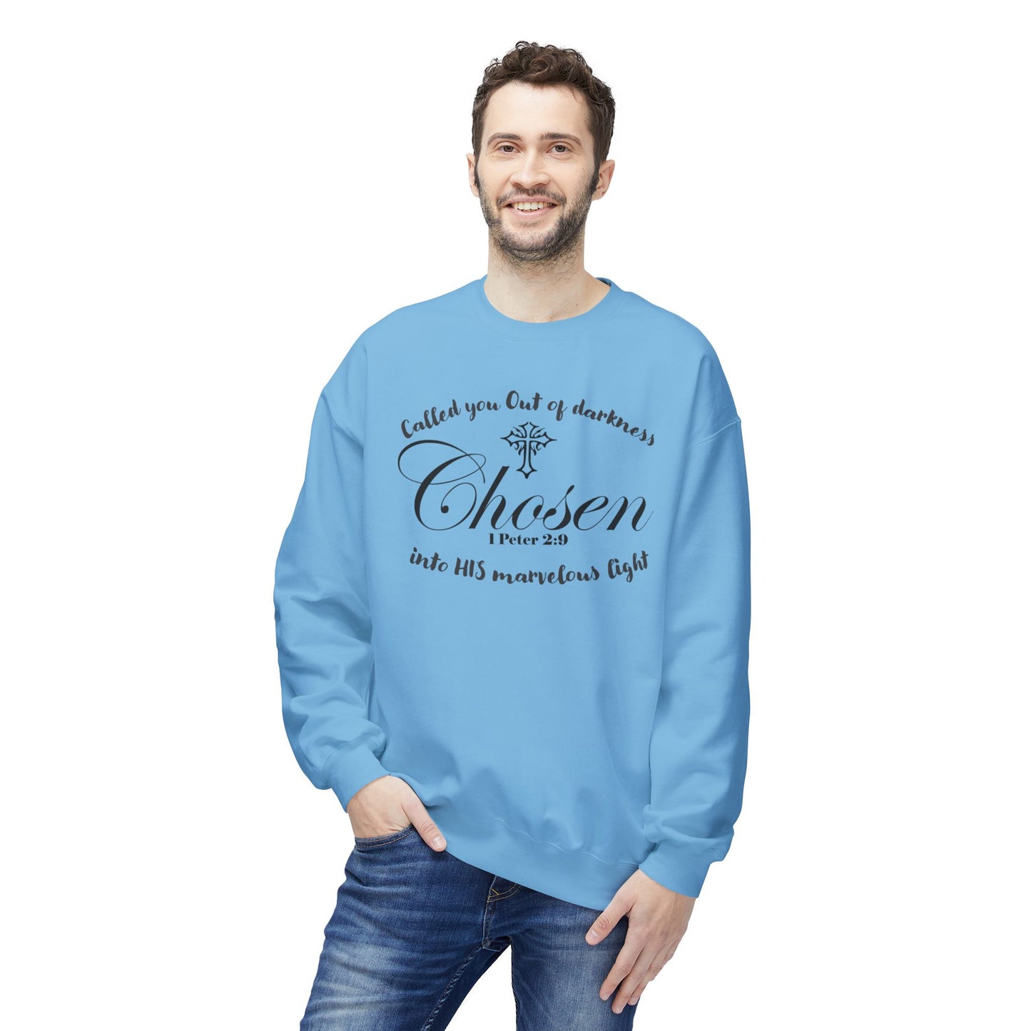 Christian Sweatshirt 1 Peter 2:9 Verse