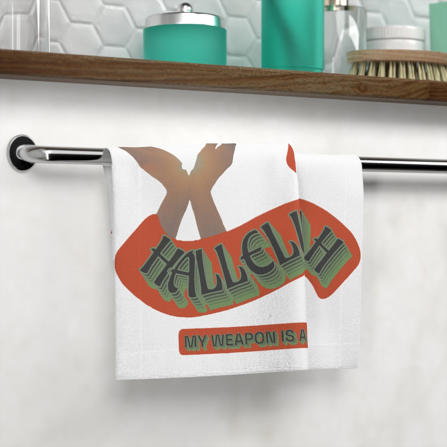 Face Towel "I Raise A Hallelujah"