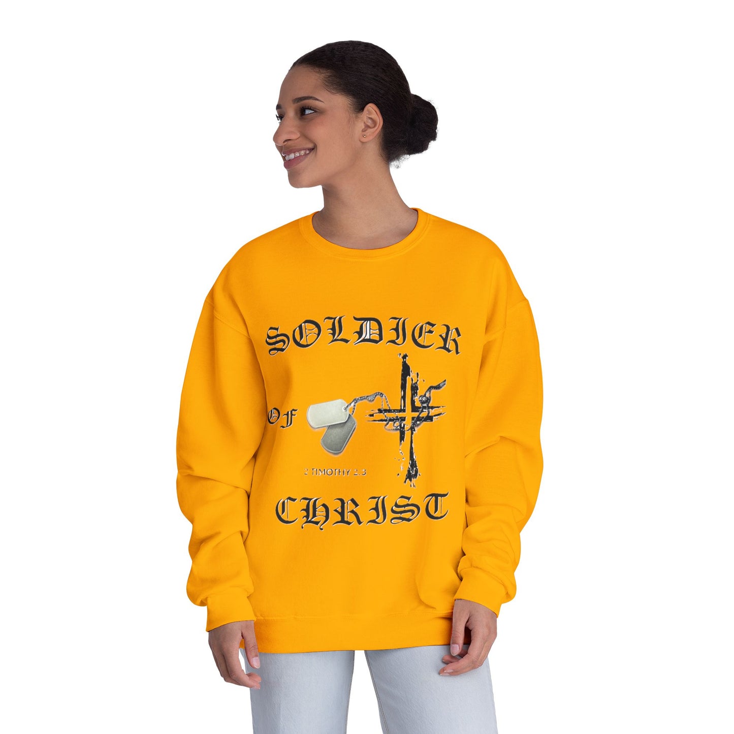 Christian Military Sweatshirt: Soldier of Christ Unisex NuBlend® Crewneck