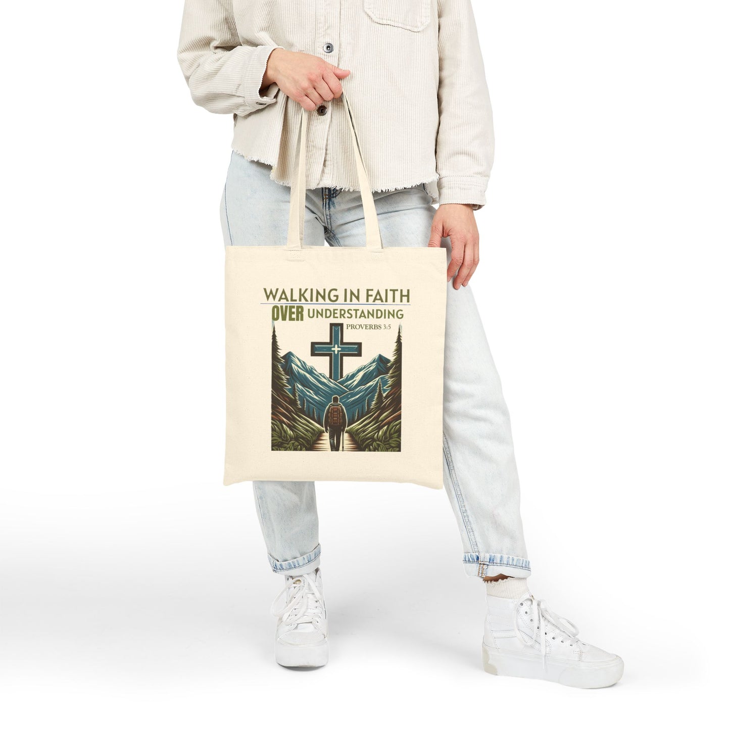 Tote Bag with Bible Verse Proverbs 3:5