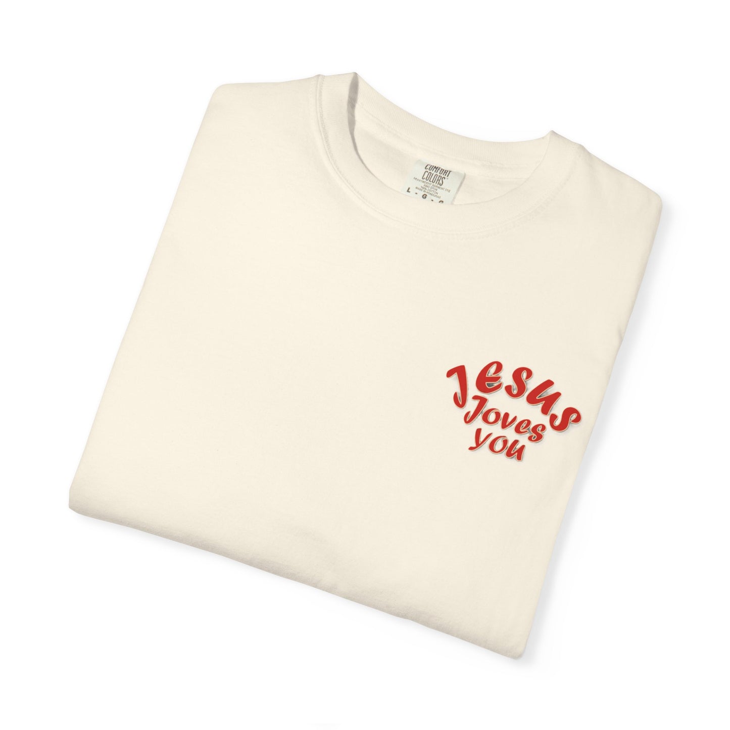 Christian Cross Heart Unisex T-shirt - Jesus Loves You Design