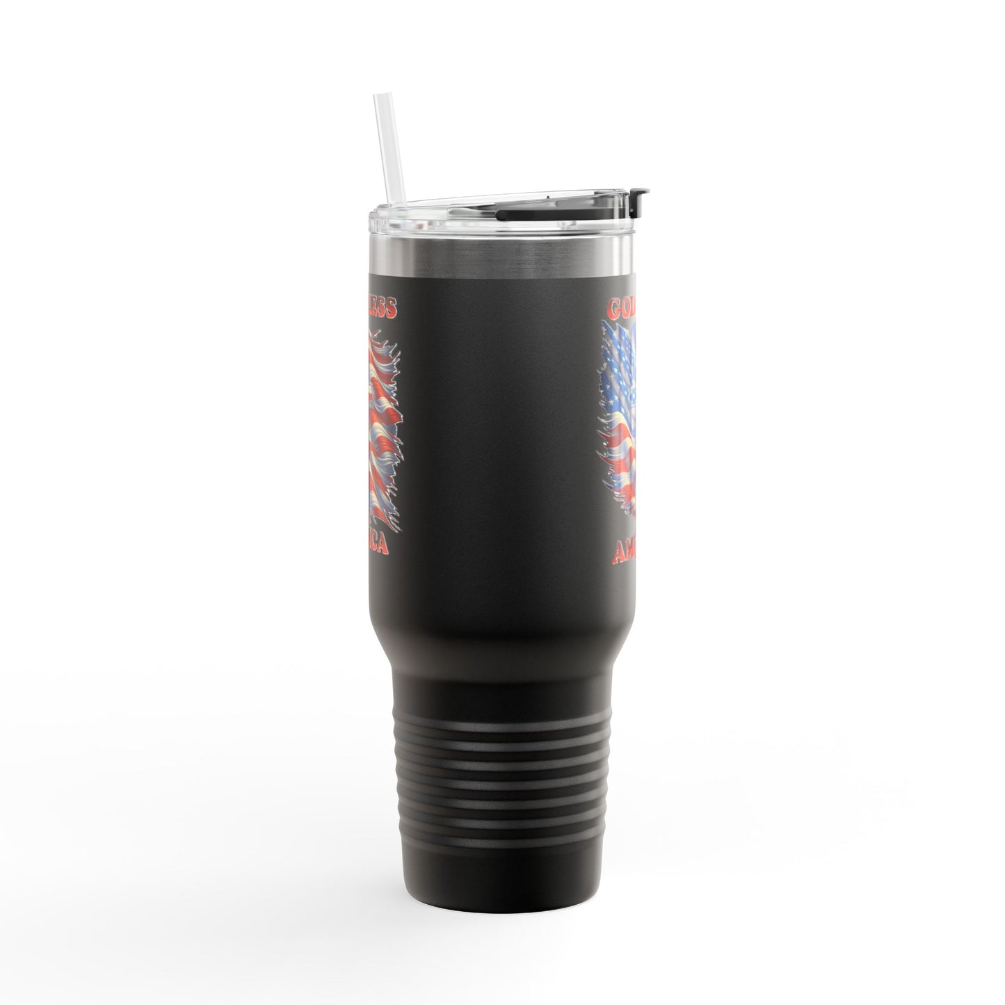 Insulated Travel Mug, 40oz "GOD BLESS AMERICA"