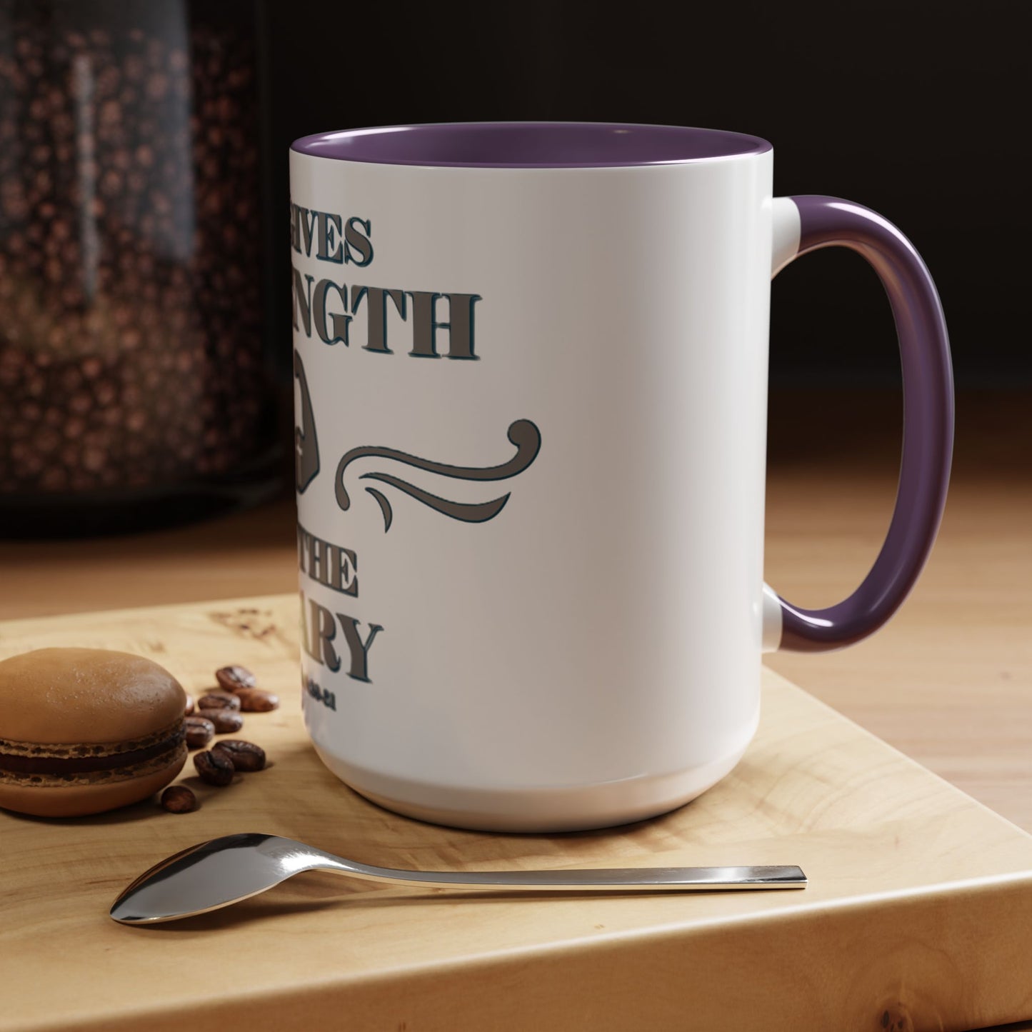 Mug - Bible Verse Isaiah 40:29-31 'He gives Strength to the Weary'