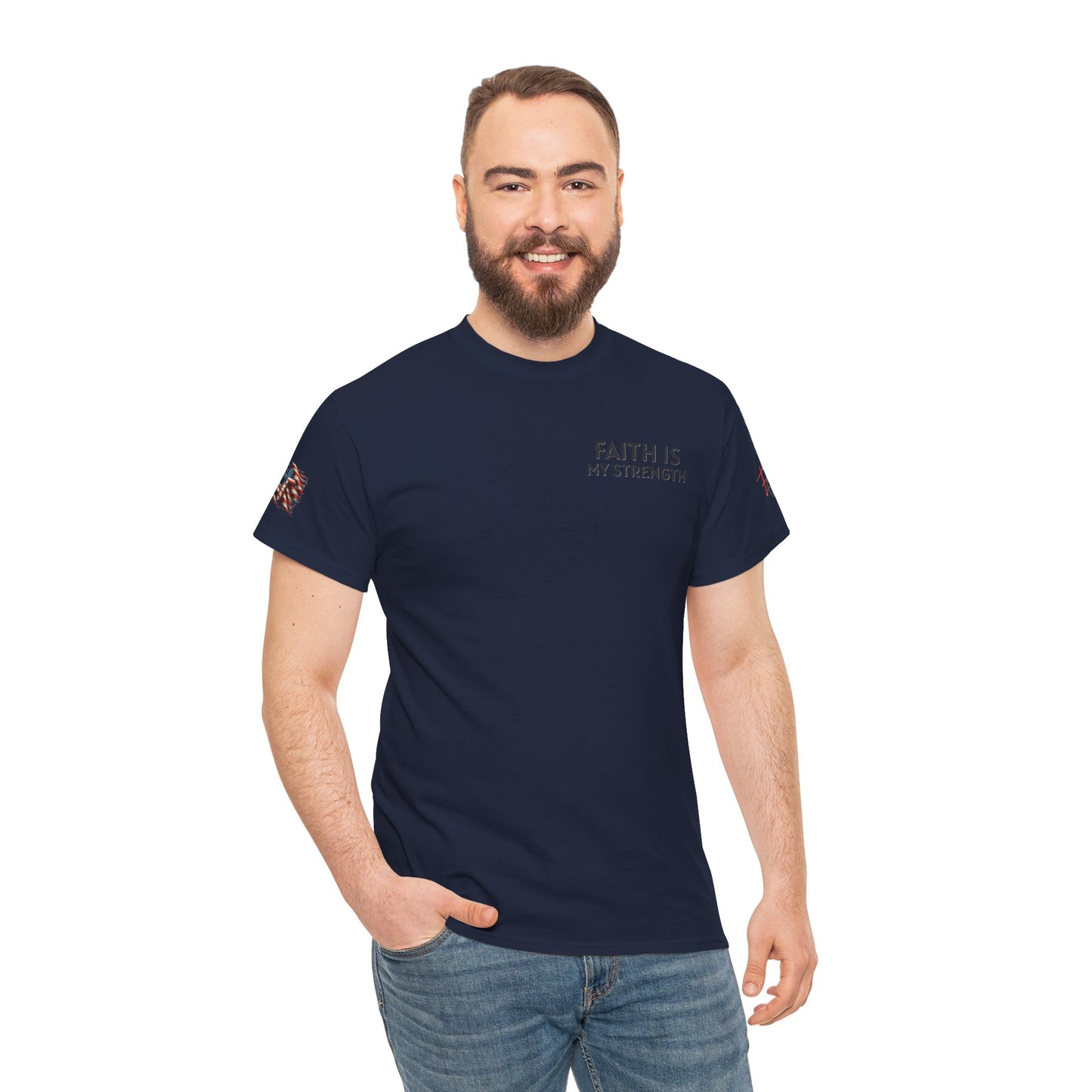 Christian Tee - Philippians 4:13 'Faith Is My Strength'