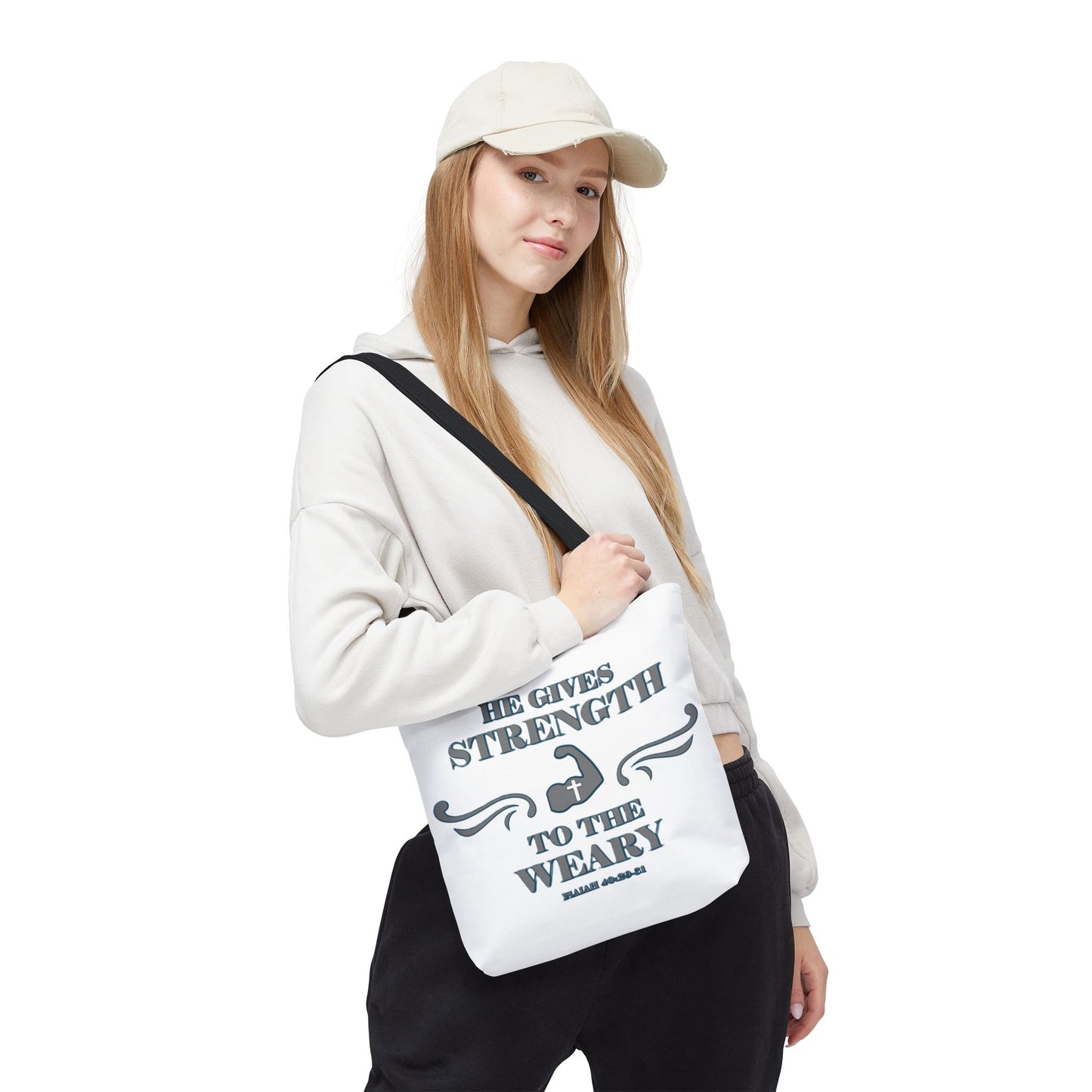 Tote Bag with Bible Verse Isaiah 40:29-31