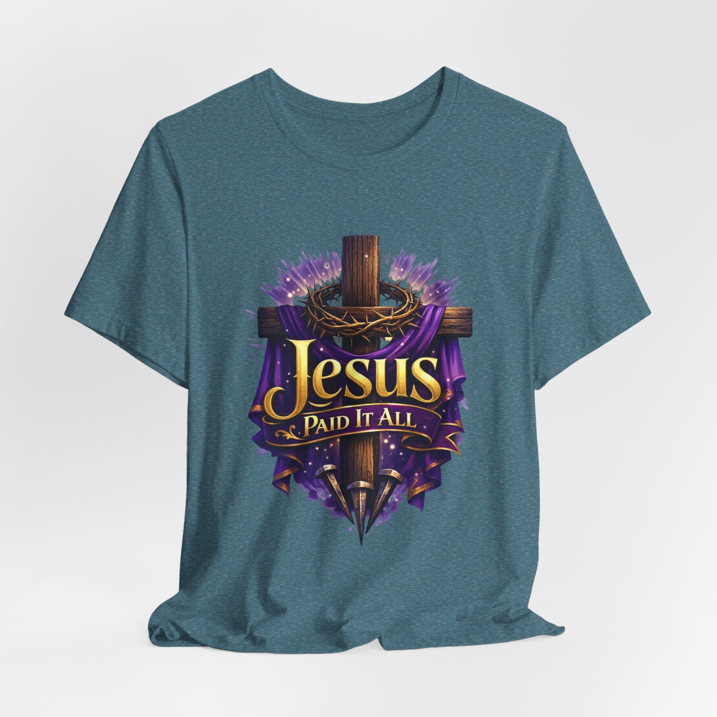 Jesus Paid It All Christian Cross Tee