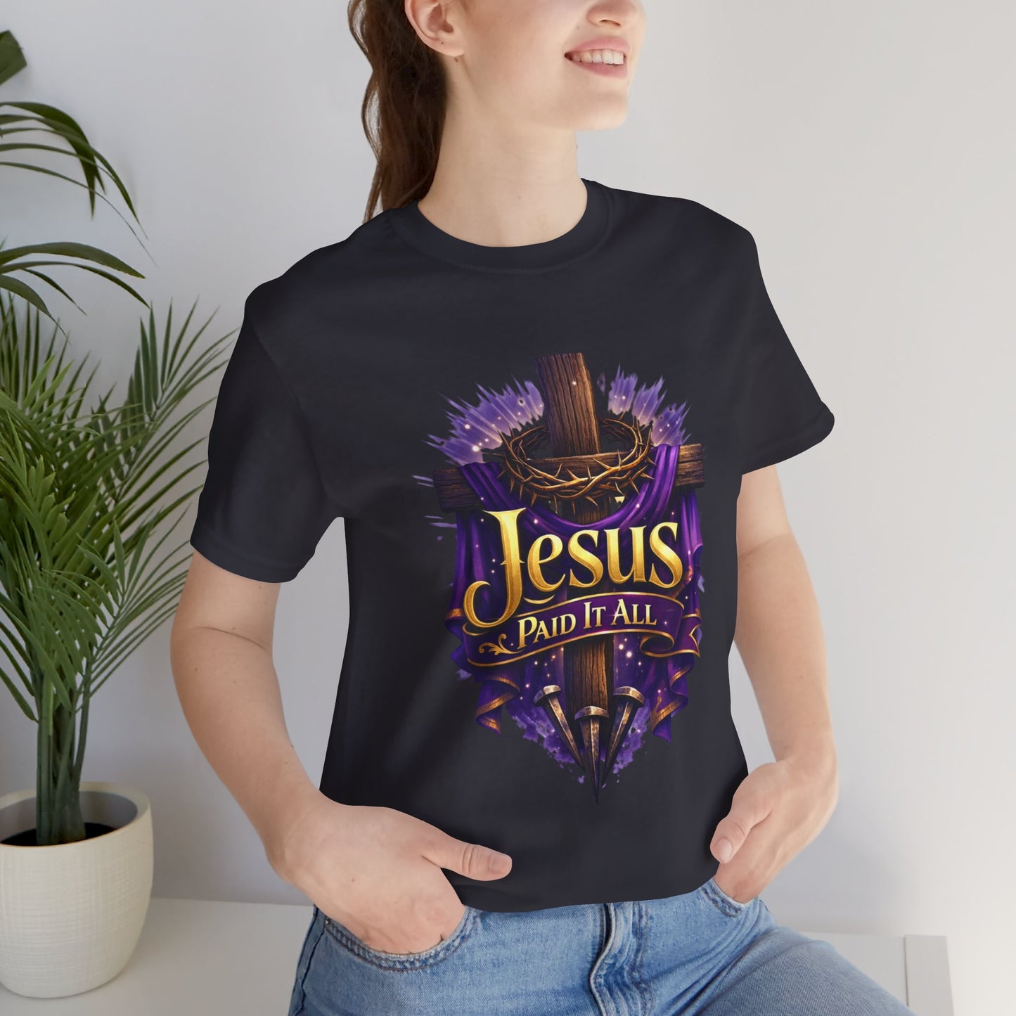 Jesus Paid It All Christian Cross Tee