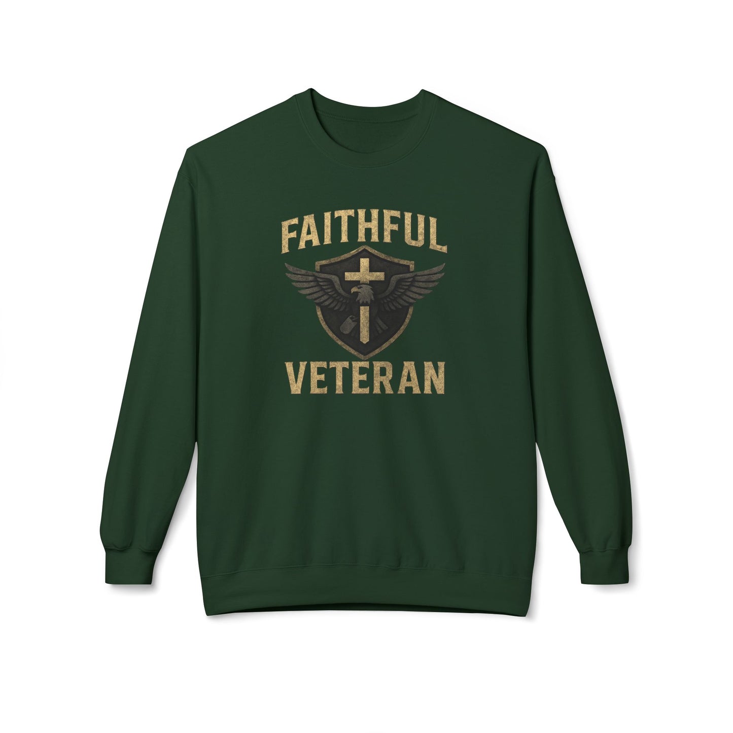 Crewneck Sweatshirt Faithful Veteran Design